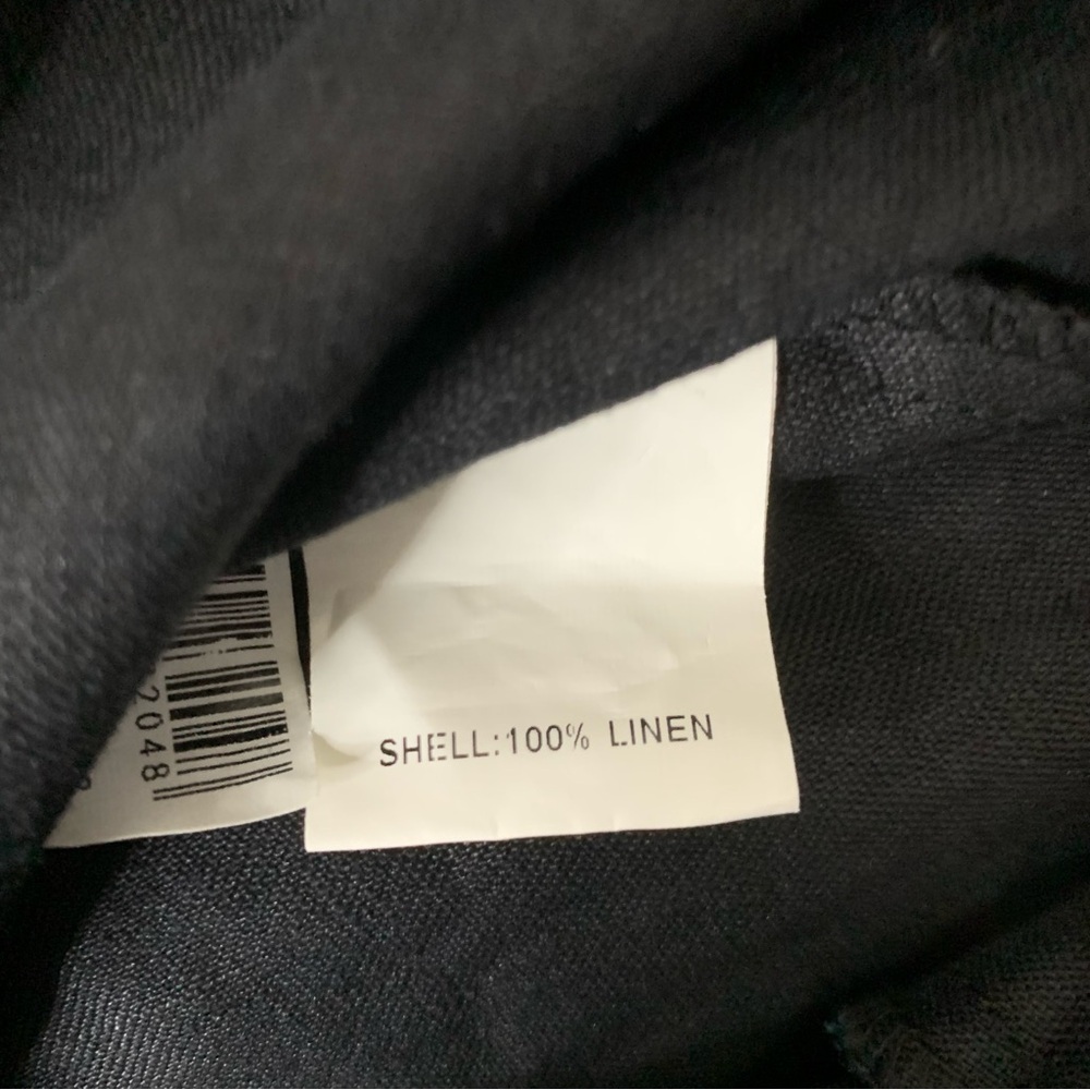 Dissh Womens black 100% linen high waist long shorts - Picture 5 of 9